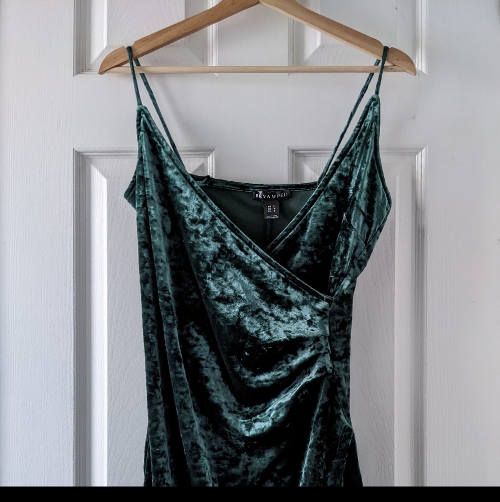 Green Velvet Dress